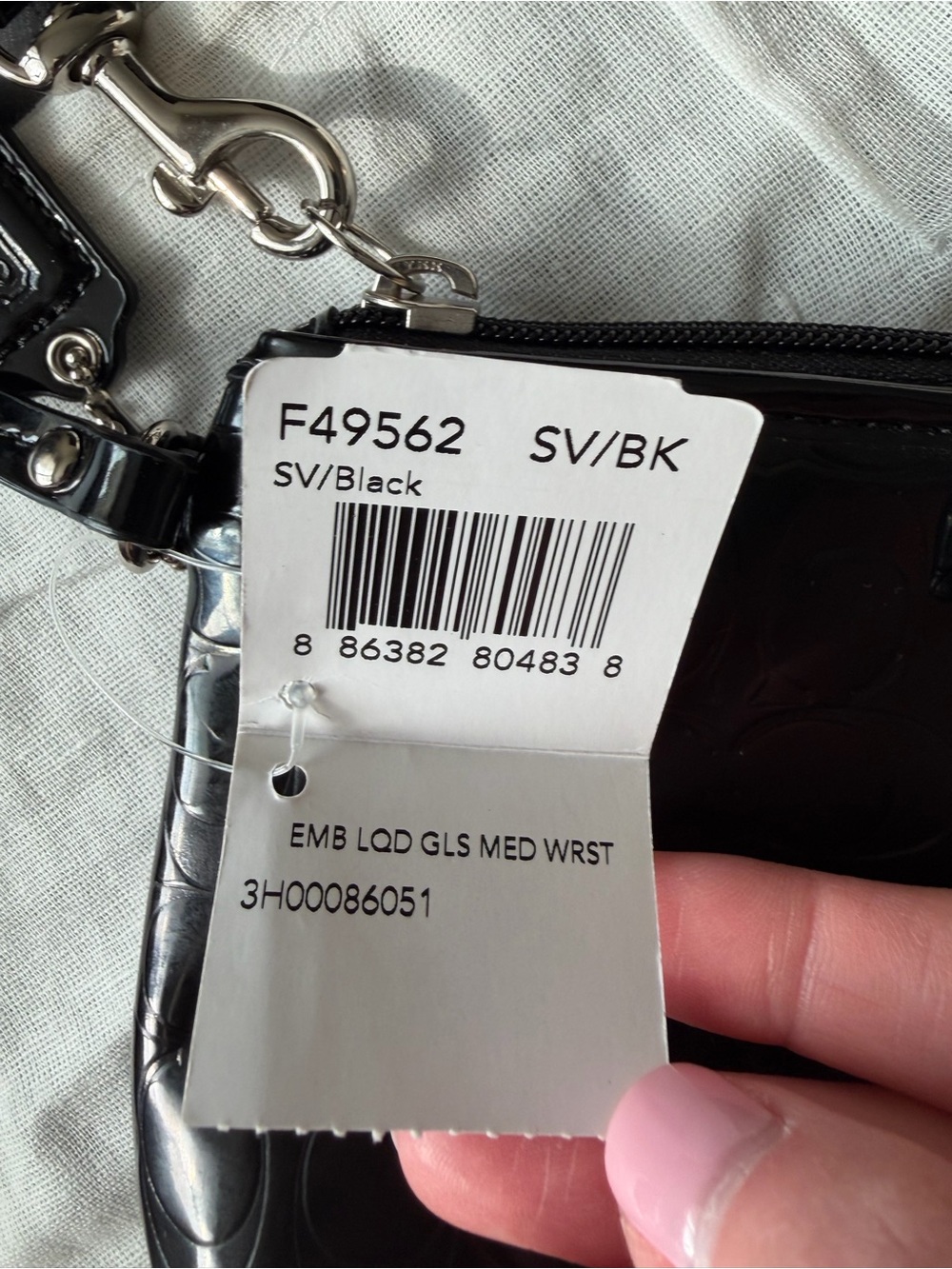 NWT Coach Embossed Liquid Gloss Medium Wristlet! - Picture 4 of 4